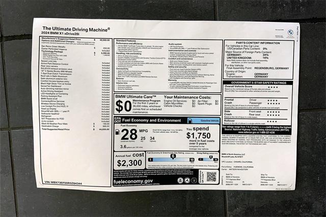 new 2024 BMW X1 car, priced at $44,635