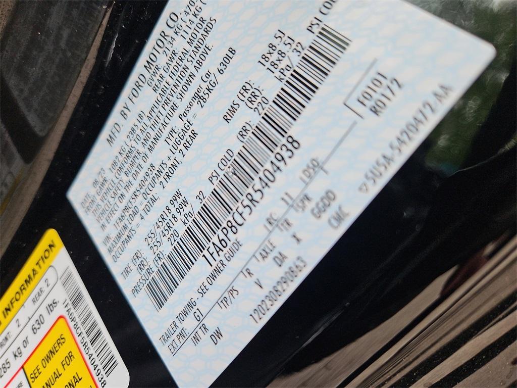 used 2024 Ford Mustang car, priced at $46,987