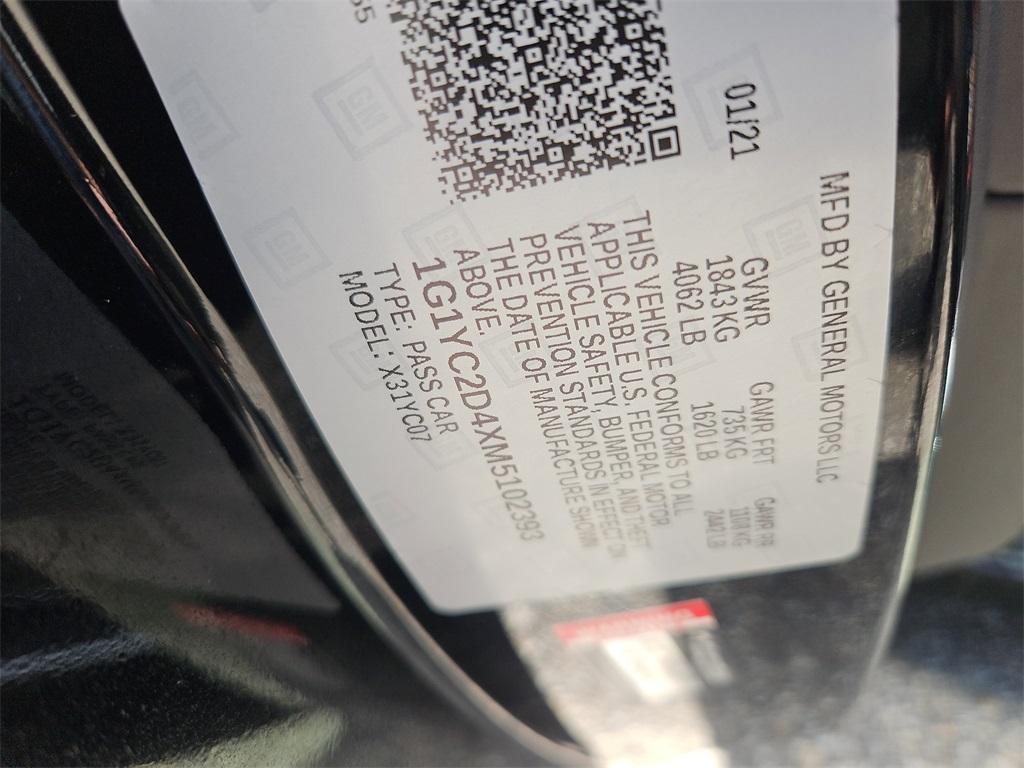 used 2021 Chevrolet Corvette car, priced at $69,774
