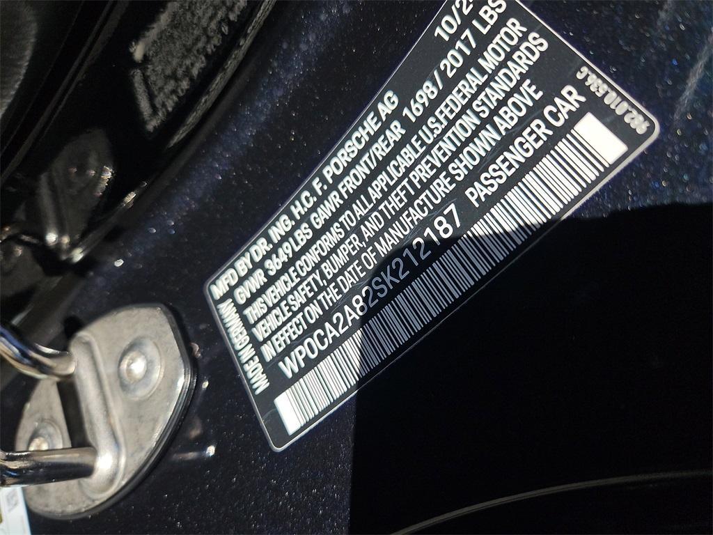 used 2025 Porsche 718 Boxster car, priced at $92,987