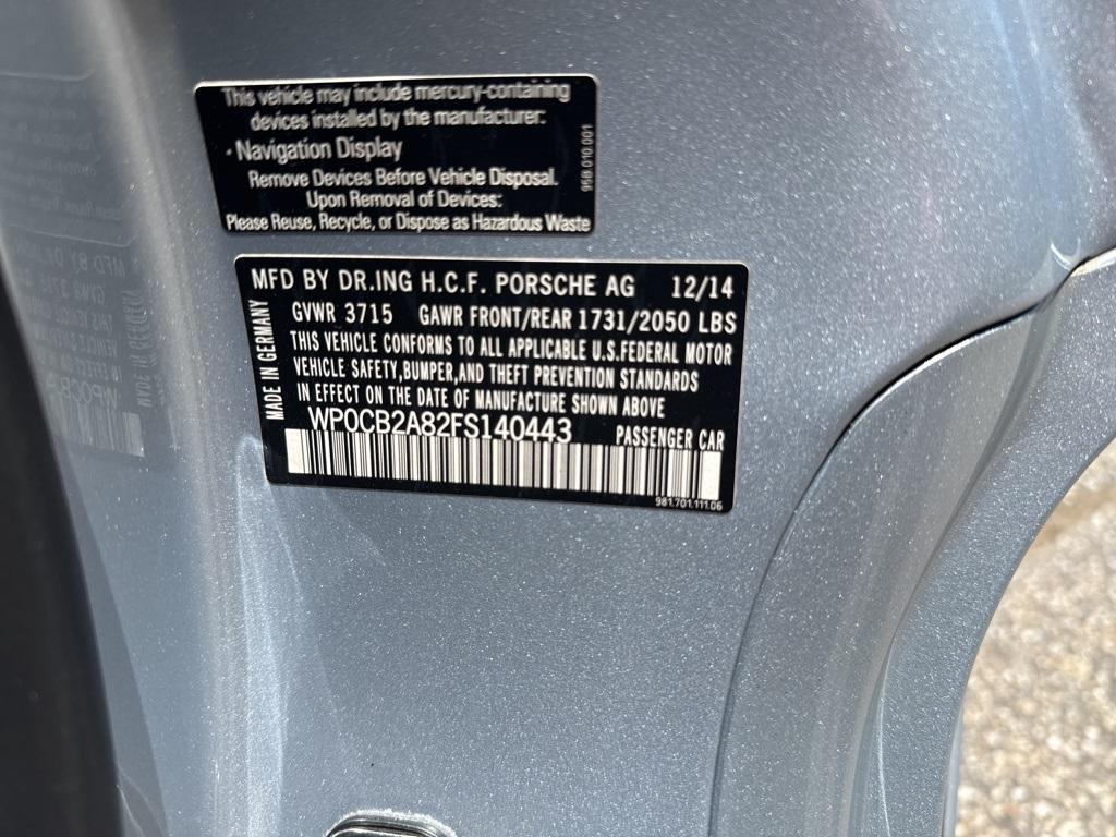 used 2015 Porsche Boxster car, priced at $69,987