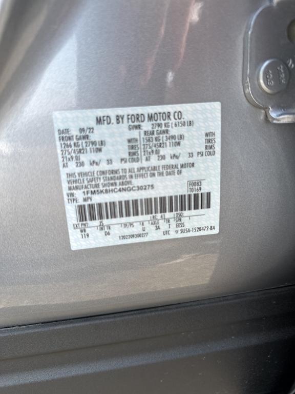 used 2022 Ford Explorer car, priced at $44,900