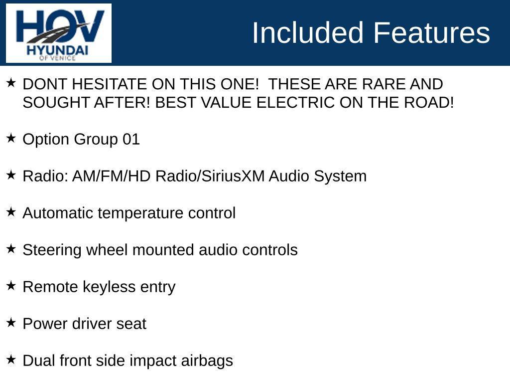 used 2023 Hyundai Kona EV car, priced at $20,444
