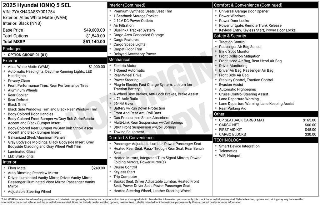 new 2025 Hyundai IONIQ 5 car, priced at $38,392