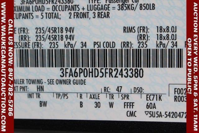used 2015 Ford Fusion car, priced at $4,500