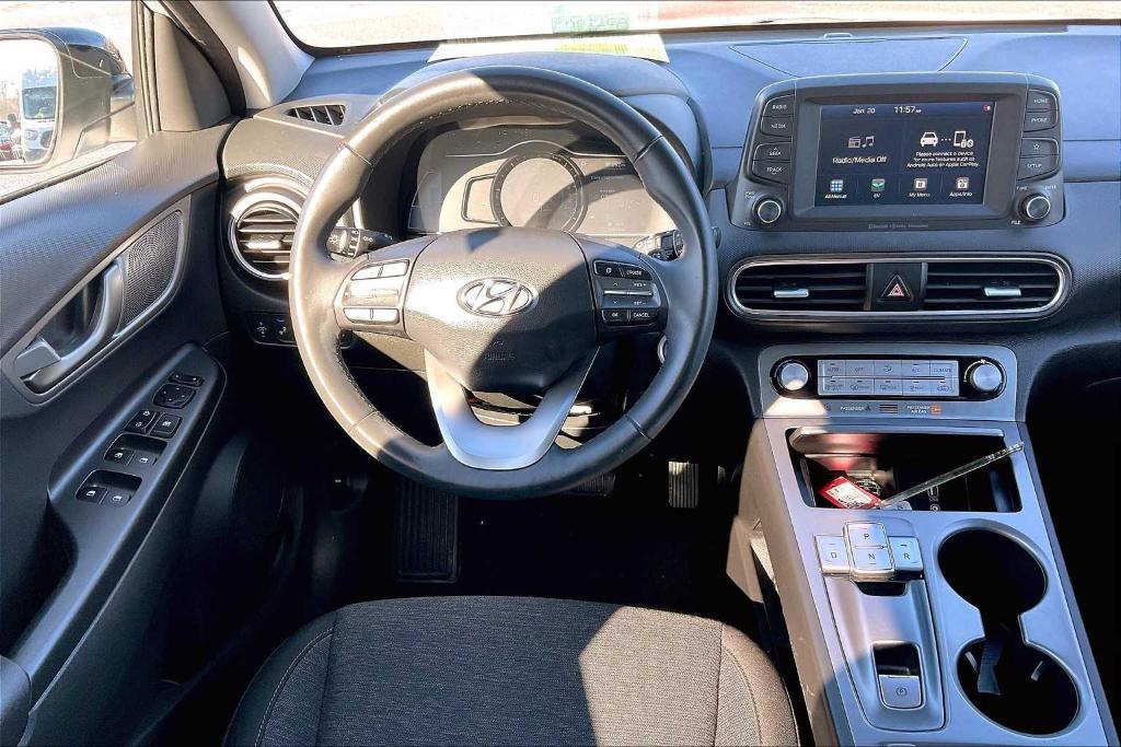 used 2021 Hyundai Kona EV car, priced at $16,300