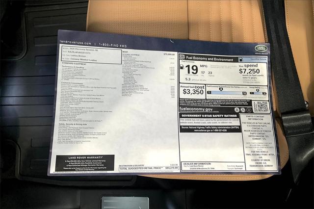 new 2025 Land Rover Discovery car, priced at $81,278