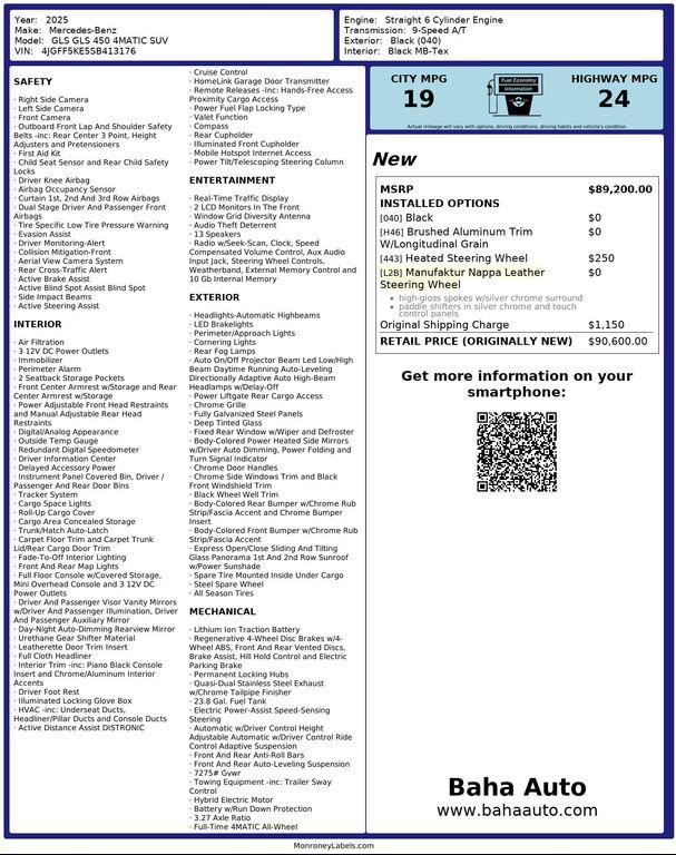 used 2025 Mercedes-Benz GLS 450 car, priced at $68,495