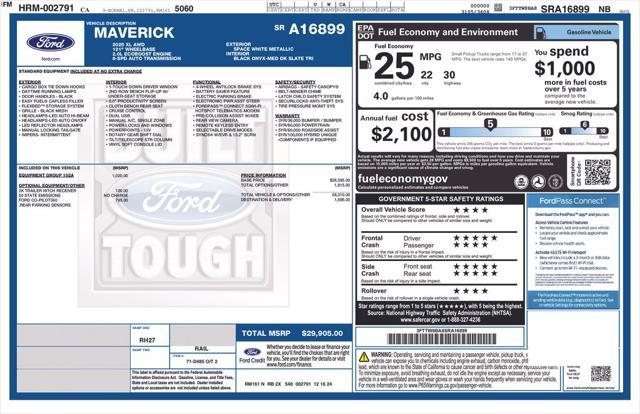 new 2025 Ford Maverick car, priced at $28,479