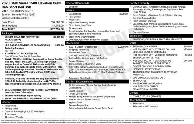 used 2023 GMC Sierra 1500 car, priced at $45,000