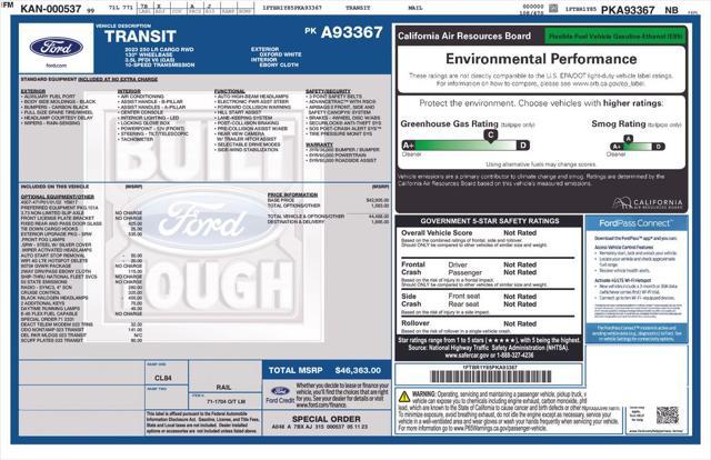 used 2023 Ford Transit-250 car, priced at $37,500