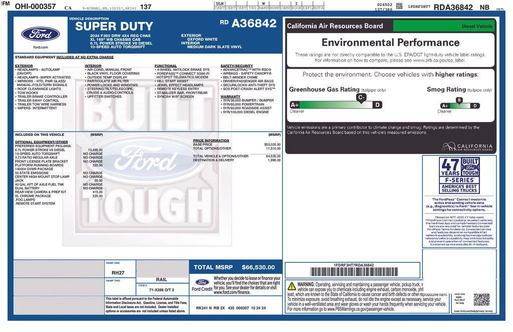 new 2024 Ford F-350 car, priced at $65,030