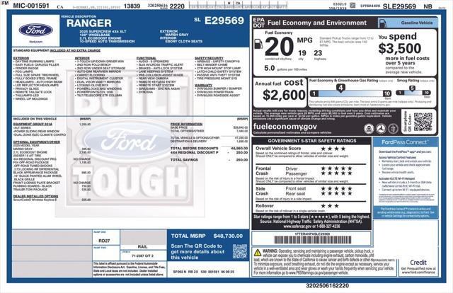 new 2025 Ford Ranger car, priced at $47,730
