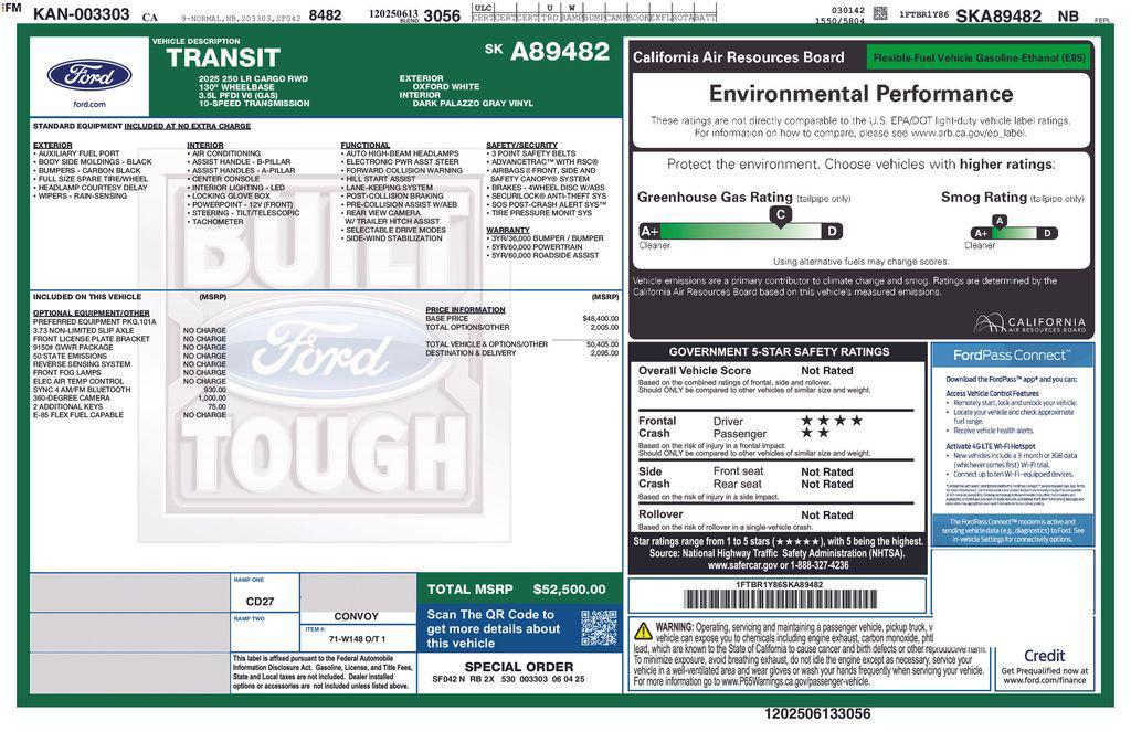 new 2025 Ford Transit-250 car, priced at $49,500