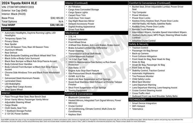 used 2024 Toyota RAV4 car, priced at $32,500