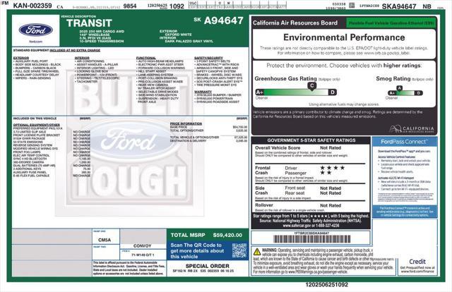 new 2025 Ford Transit-250 car, priced at $57,920