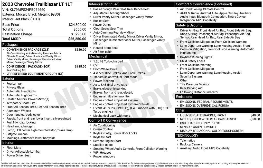 used 2023 Chevrolet TrailBlazer car, priced at $22,500