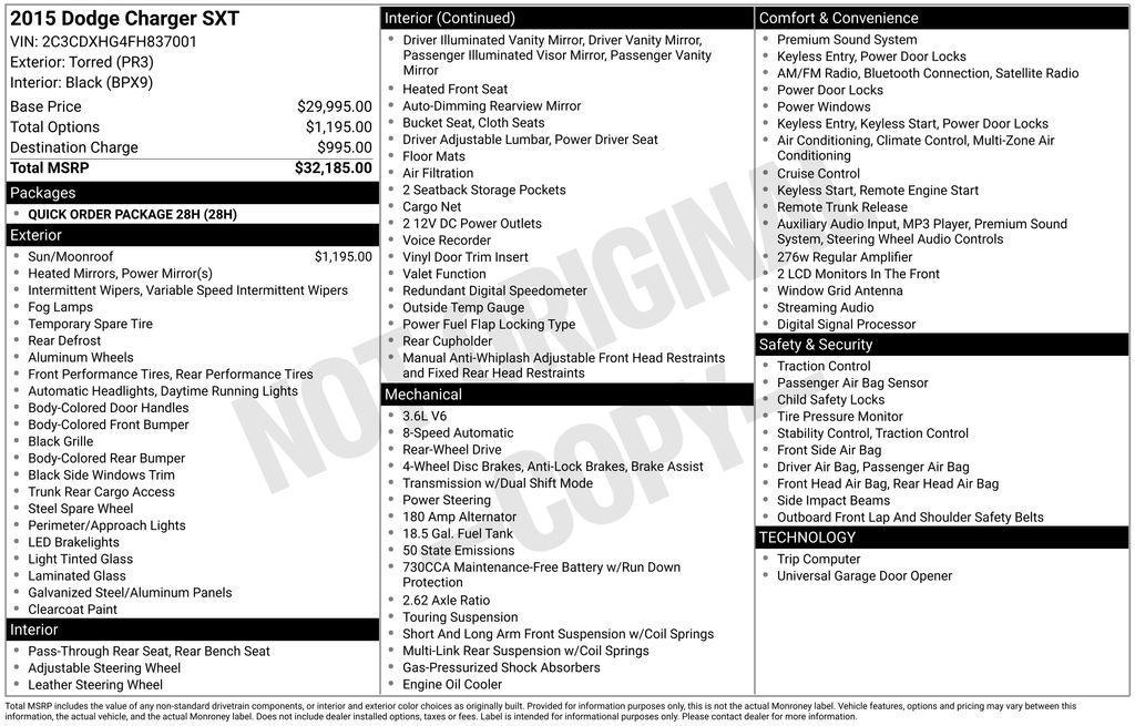 used 2015 Dodge Charger car, priced at $14,100