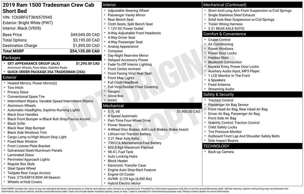 used 2019 Ram 1500 car, priced at $23,900