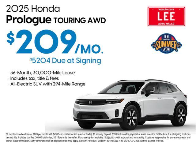 new 2025 Honda Prologue car, priced at $54,665