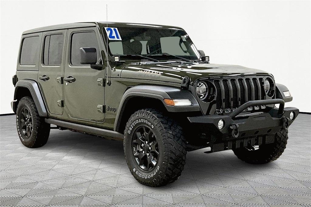 used 2021 Jeep Wrangler Unlimited car, priced at $27,490