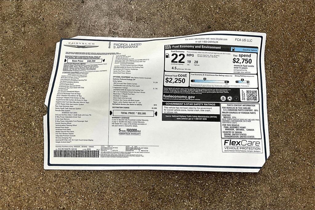 new 2026 Chrysler Pacifica car, priced at $47,443