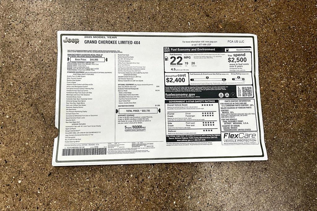 new 2025 Jeep Grand Cherokee car, priced at $48,490