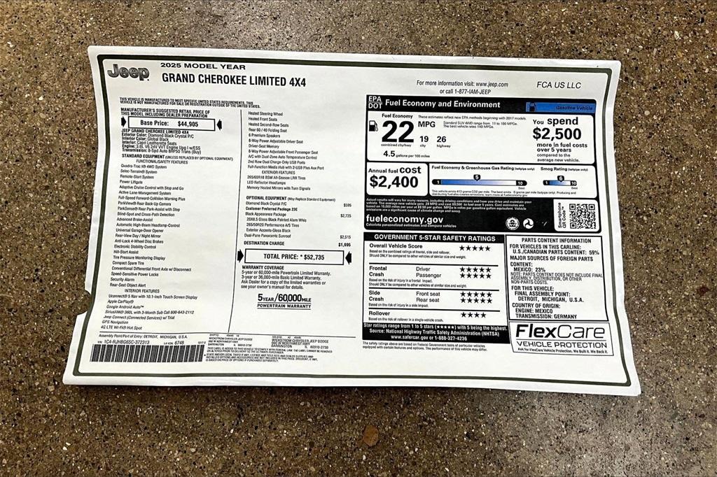 new 2025 Jeep Grand Cherokee car, priced at $47,841