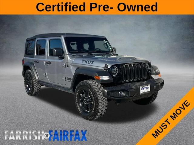 used 2021 Jeep Wrangler car, priced at $28,500