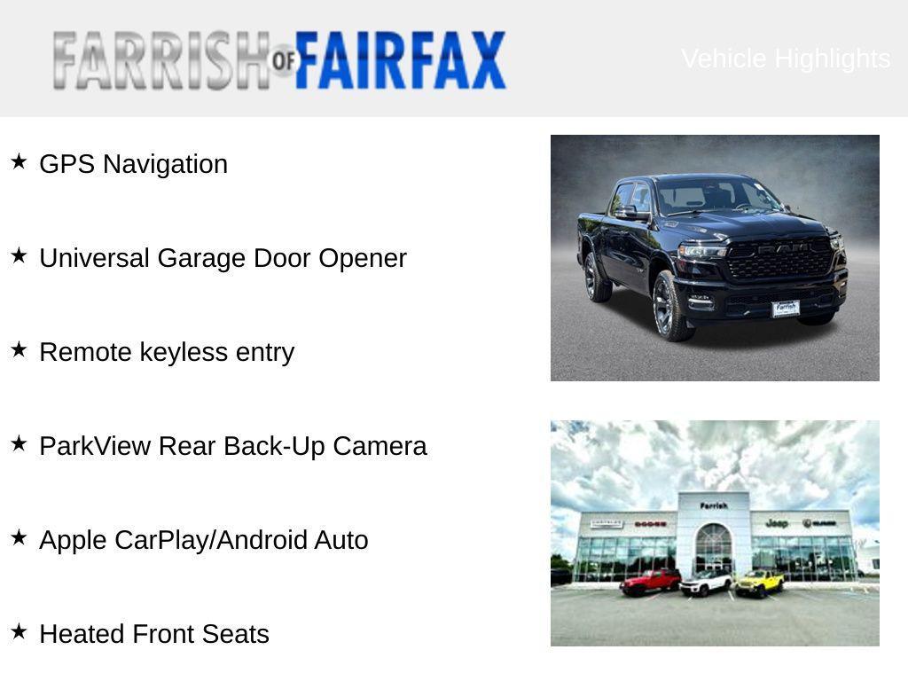 new 2025 Ram 1500 car, priced at $47,197