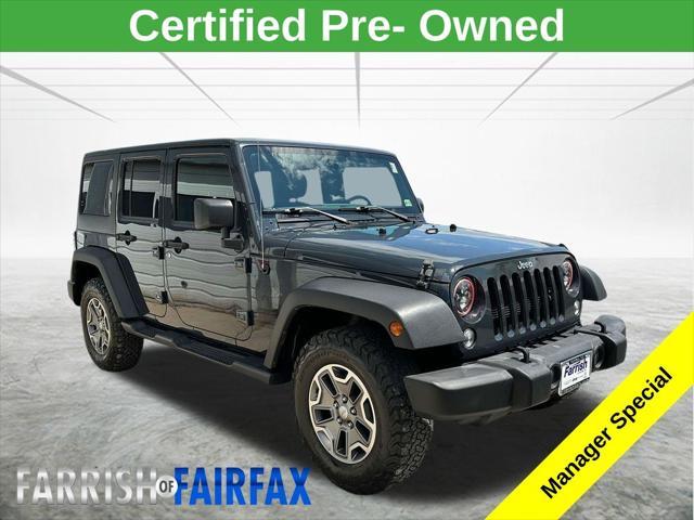 used 2016 Jeep Wrangler Unlimited car, priced at $20,500