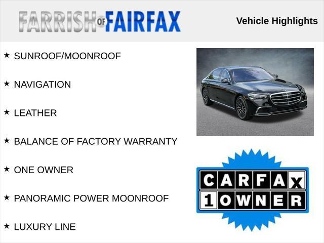 used 2021 Mercedes-Benz S-Class car, priced at $68,999
