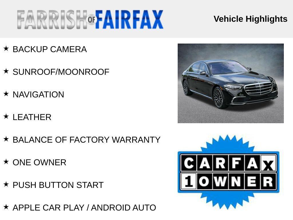 used 2021 Mercedes-Benz S-Class car, priced at $66,900