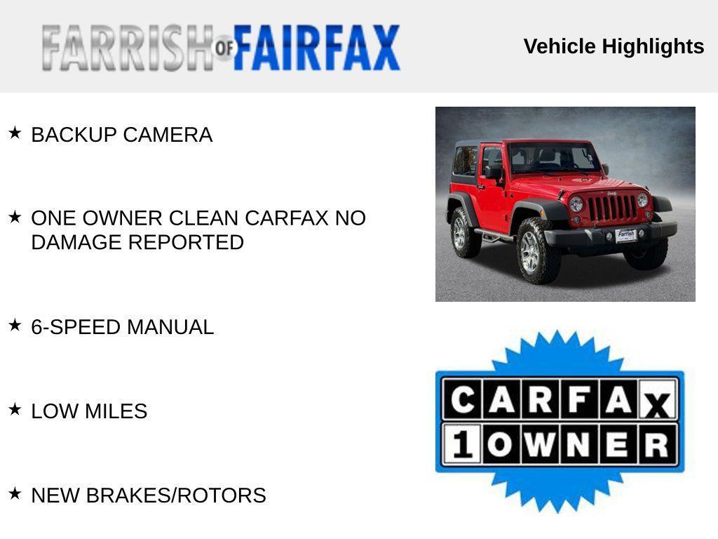 used 2018 Jeep Wrangler JK car, priced at $18,500