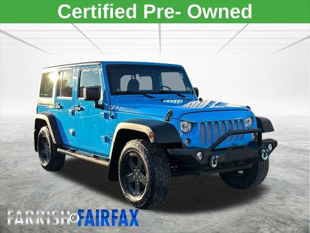 used 2017 Jeep Wrangler Unlimited car, priced at $19,000