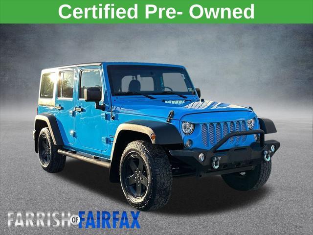 used 2017 Jeep Wrangler Unlimited car, priced at $19,000