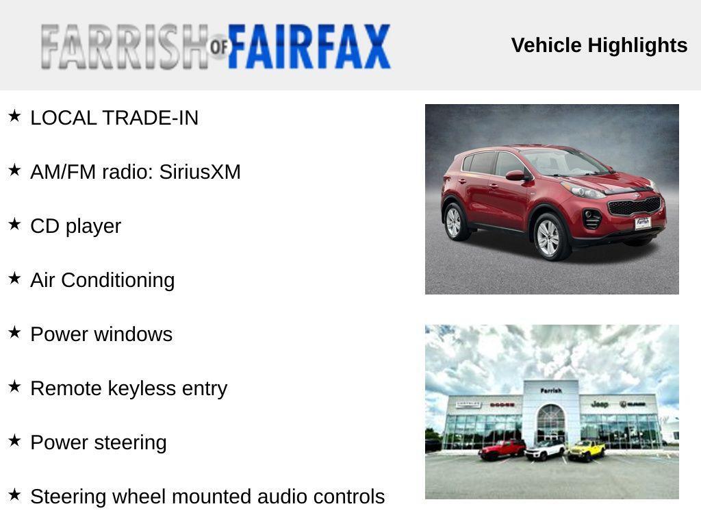 used 2017 Kia Sportage car, priced at $11,500