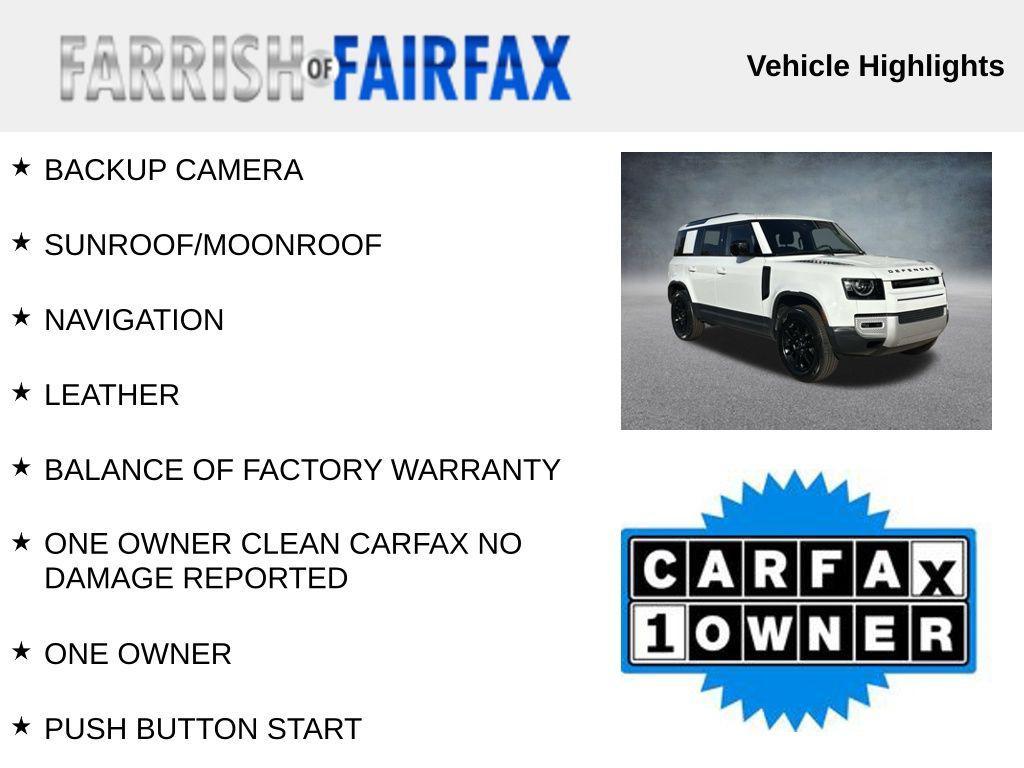 used 2025 Land Rover Defender car, priced at $54,995
