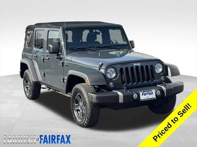 used 2018 Jeep Wrangler JK Unlimited car, priced at $15,000