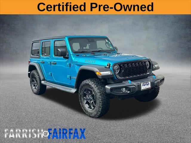 used 2024 Jeep Wrangler 4xe car, priced at $39,500