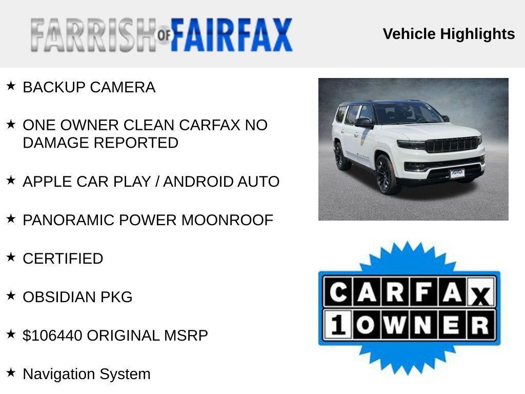 used 2024 Jeep Grand Wagoneer car, priced at $63,995