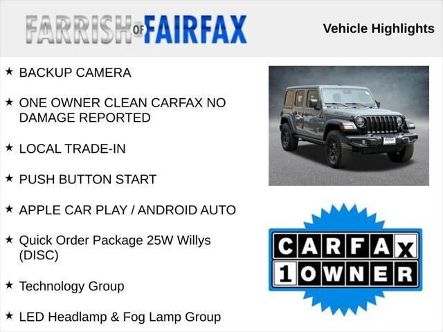 used 2021 Jeep Wrangler car, priced at $26,000