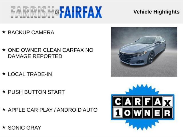 used 2022 Honda Accord Hybrid car, priced at $25,000