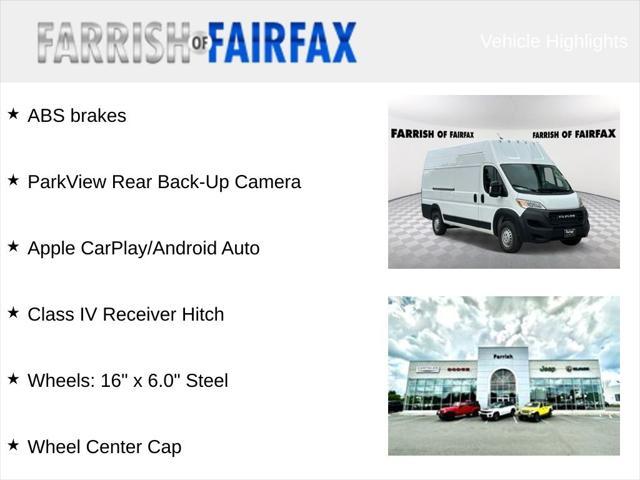 new 2024 Ram ProMaster 3500 car, priced at $47,070