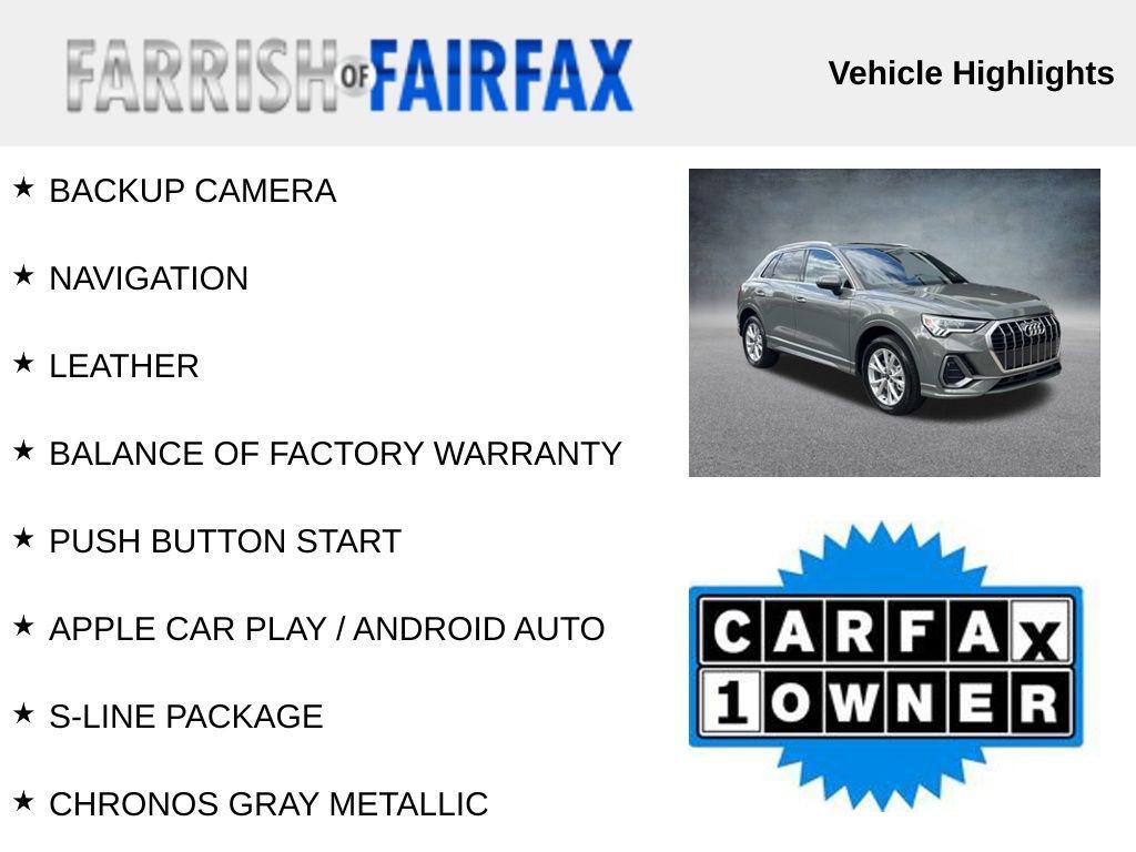 used 2024 Audi Q3 car, priced at $25,995