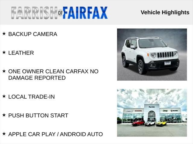 used 2018 Jeep Renegade car, priced at $15,000