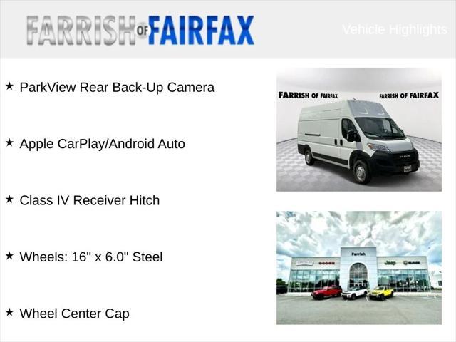 new 2024 Ram ProMaster 3500 car, priced at $46,696