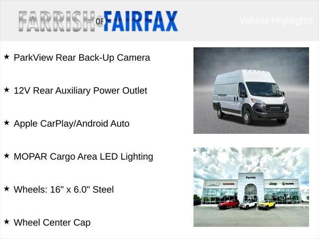 new 2024 Ram ProMaster 3500 car, priced at $49,763