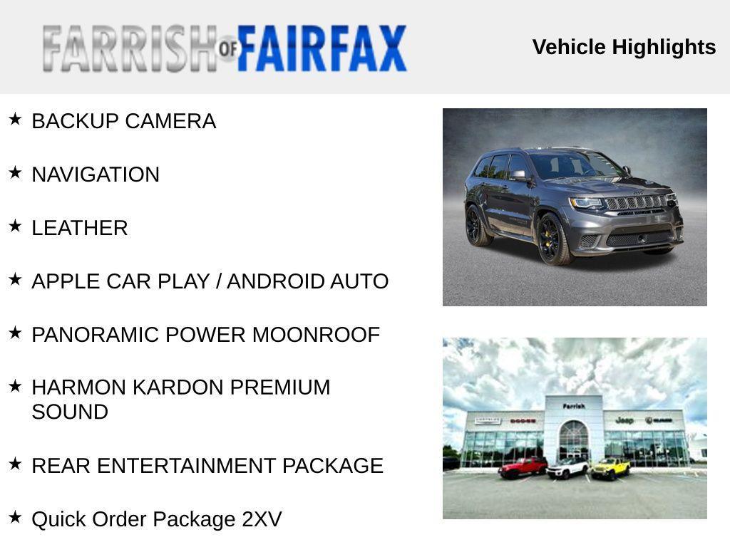 used 2018 Jeep Grand Cherokee car, priced at $61,500