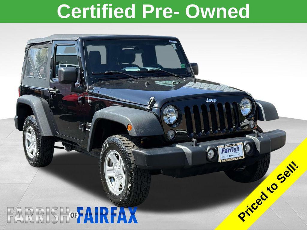 used 2015 Jeep Wrangler car, priced at $15,995
